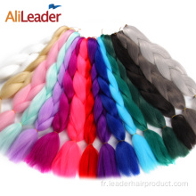 Cheveux de tressage synthétiques de tresse de crochet jumbo de couleur unique